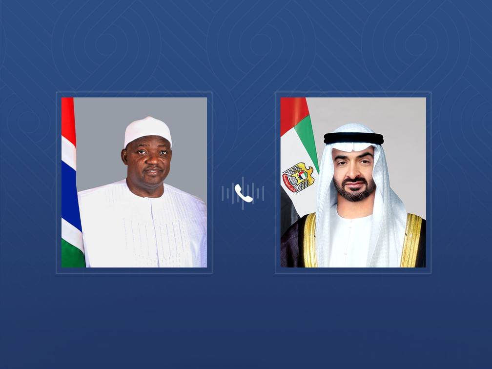 محمد بن زايد ورئيس غامبيا يؤكدان ضرورة الوقف الفوري للأعمال العسكرية